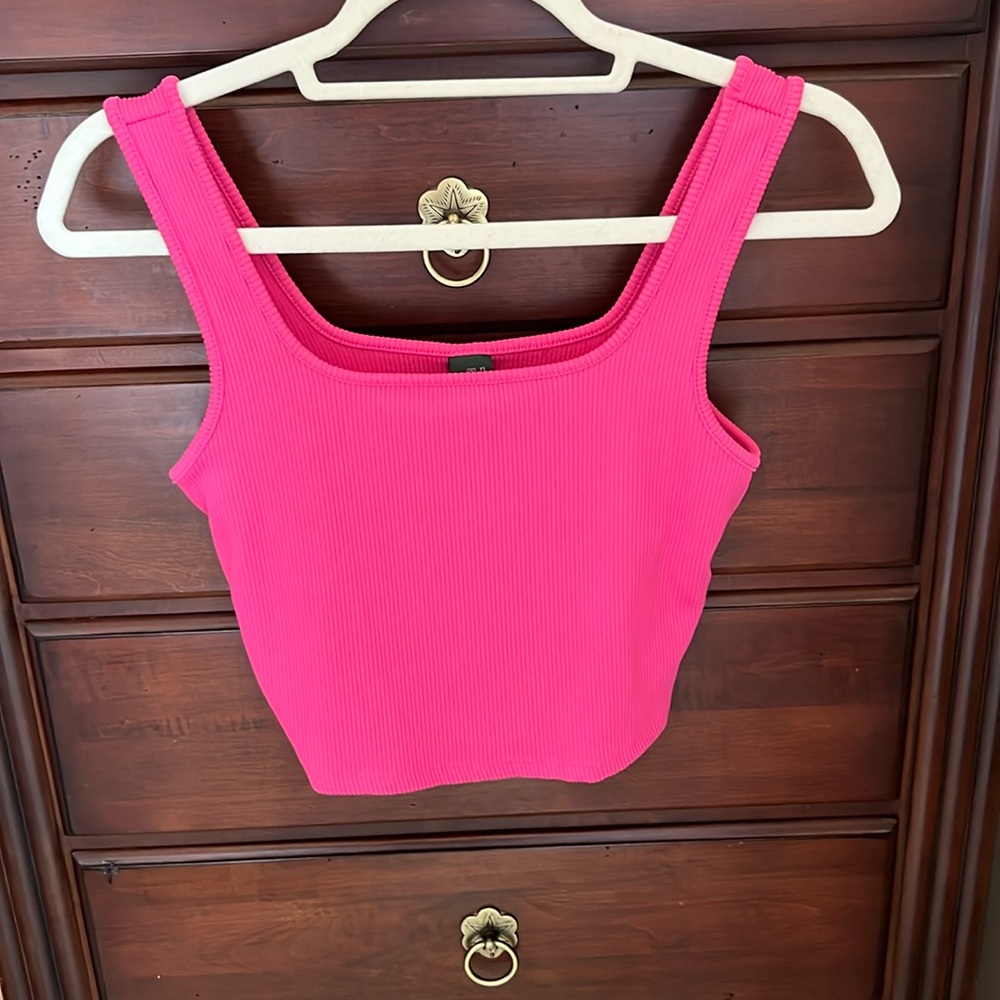 Wild Fable Pink Rib Knit Tank Medium
